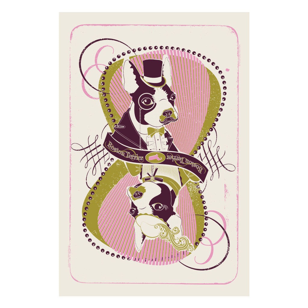 Boston Terrier Dog Breed Print