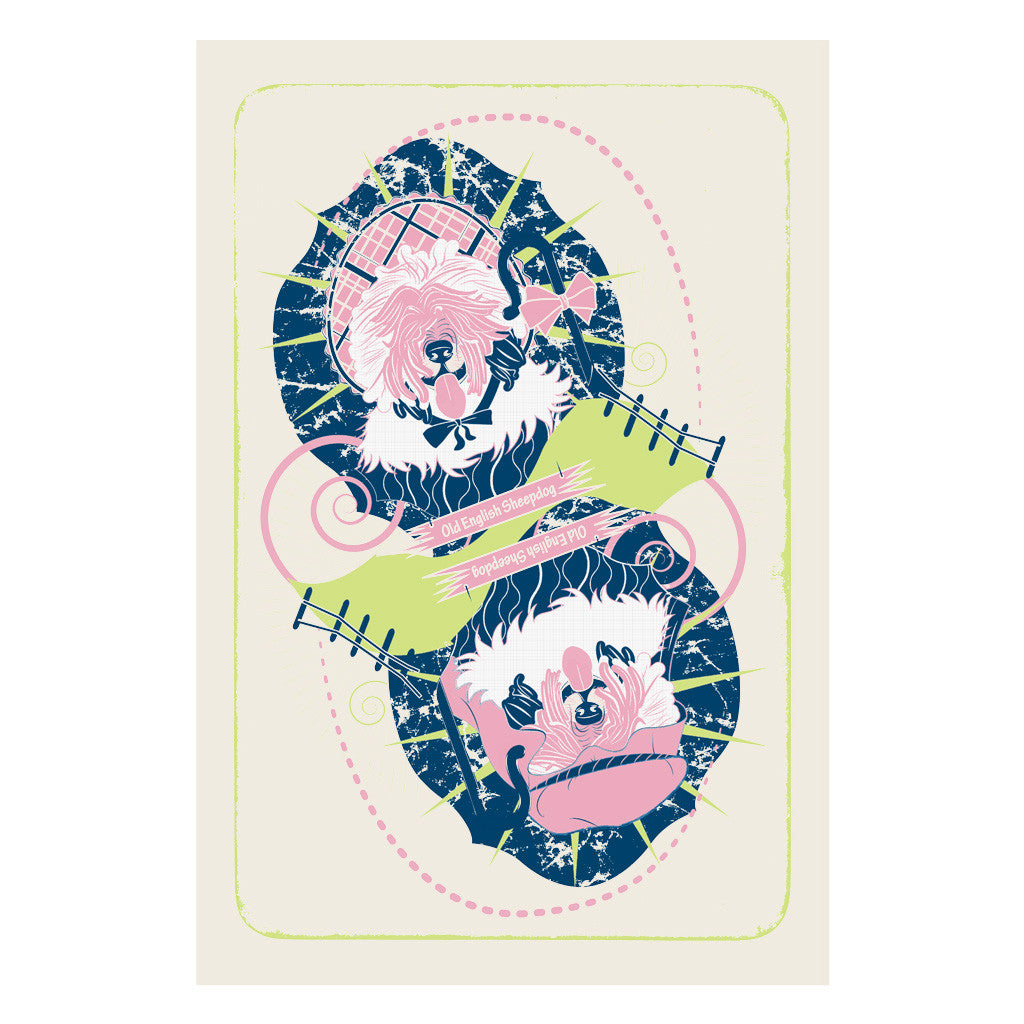 Old English Sheepdog Dog Breed Print