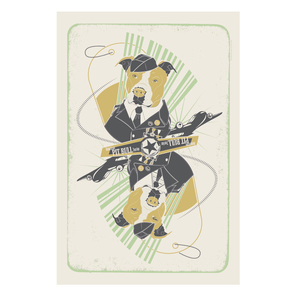 American Pit Bull Terrier Dog Breed Print